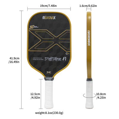 Arronax Dellforce F1 18K Carbon Fiber Pickleball Paddle