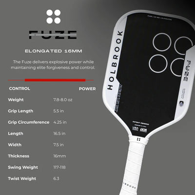 Holbrook The Blue Fuze Pickleball Paddle | Elongated