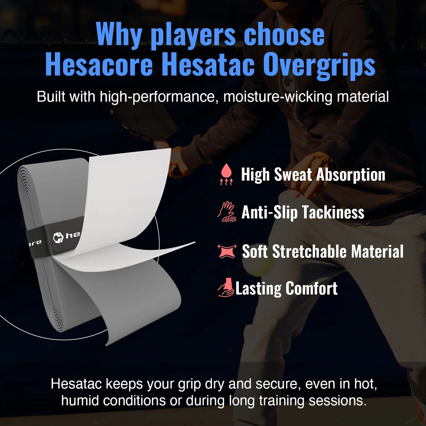 Cuốn cán vợt Pickleball Hesacore Hesatac