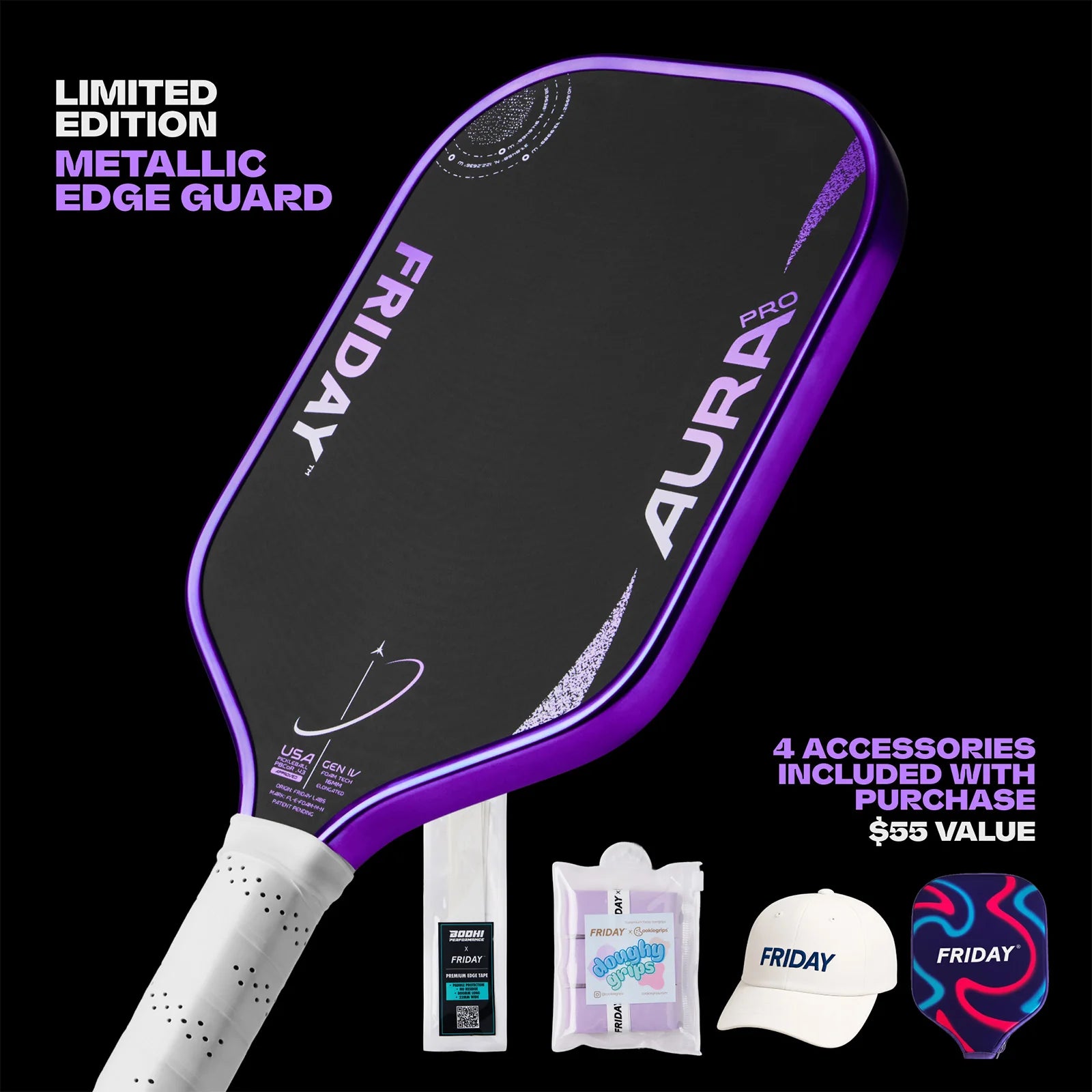 Vợt Pickleball Friday AURA PRO Metallic Colorways