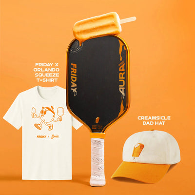 Vợt Pickleball Friday AURA PRO Metallic Orange Creamsicle Kit Colorway
