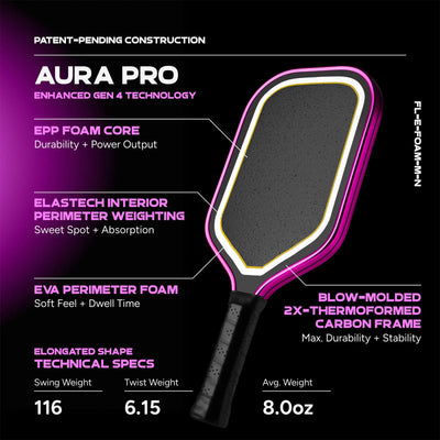 Friday AURA PRO Pickleball Paddle Metallic Colorways