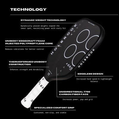 Pickleball racket Holbrook Pro - Aero S 16 mm