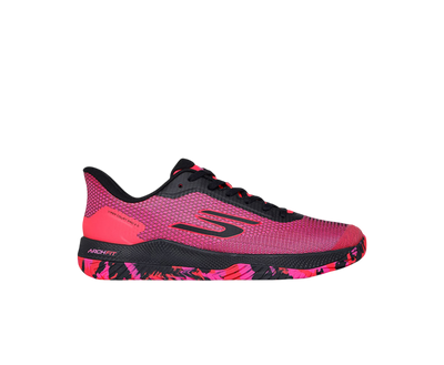 Sketcher GO Pickleball Viper Court Pro 2.0 Pickleball Shoes (Black and Pink)