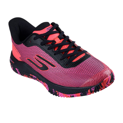 Sketcher GO Pickleball Viper Court Pro 2.0 Pickleball Shoes (Black and Pink)