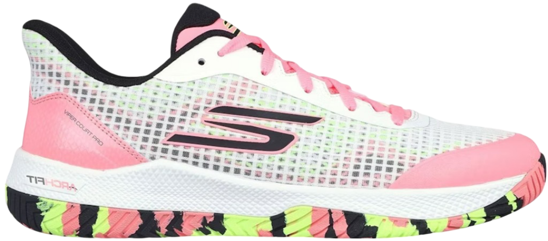 Giày Pickleball Sketcher GO Pickleball Viper Court Pro (Hồng Trắng)