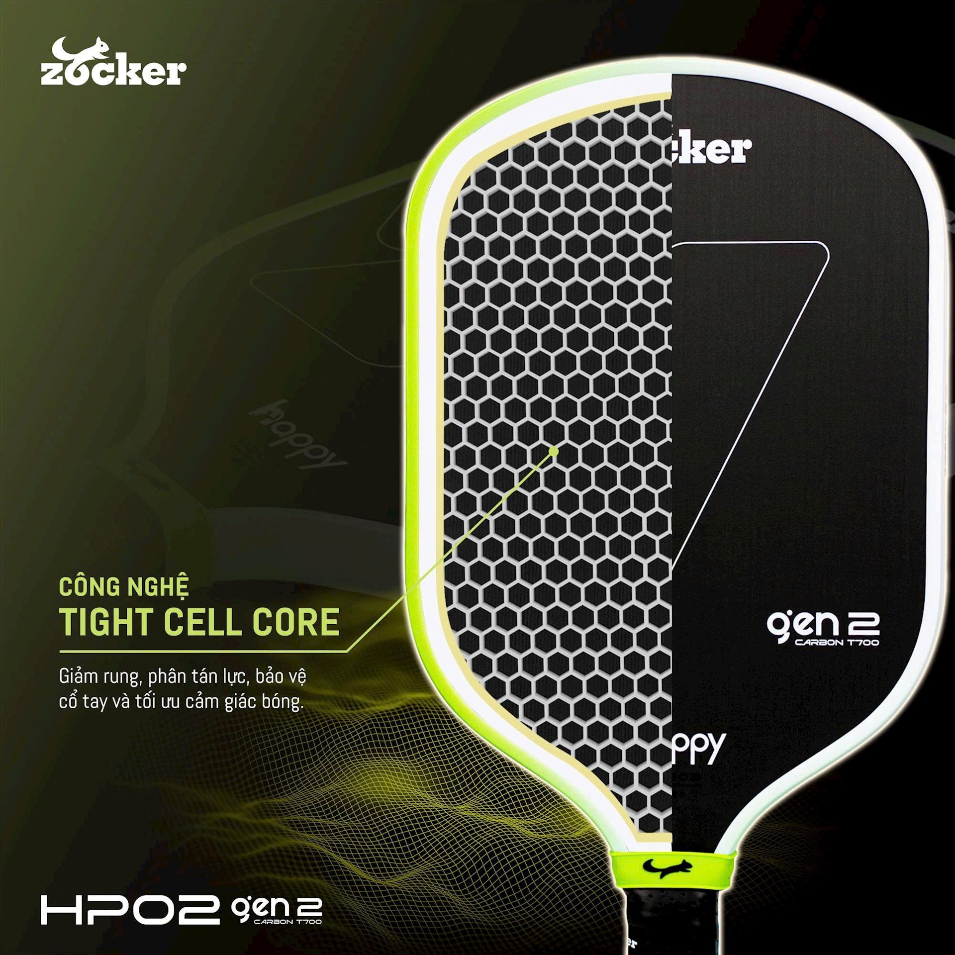Vợt Pickleball Zocker Happy HP02 Gen 2
