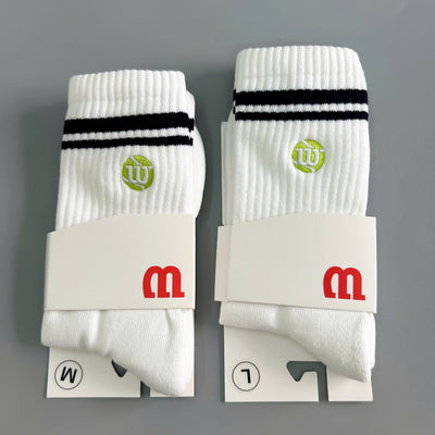 Pickleball Wilson Crew Striped Socks
