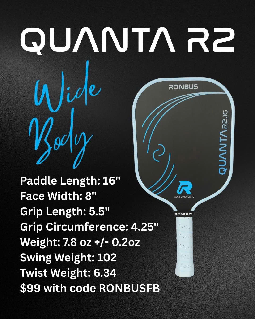Vợt Pickleball Ronbus QUANTA R2