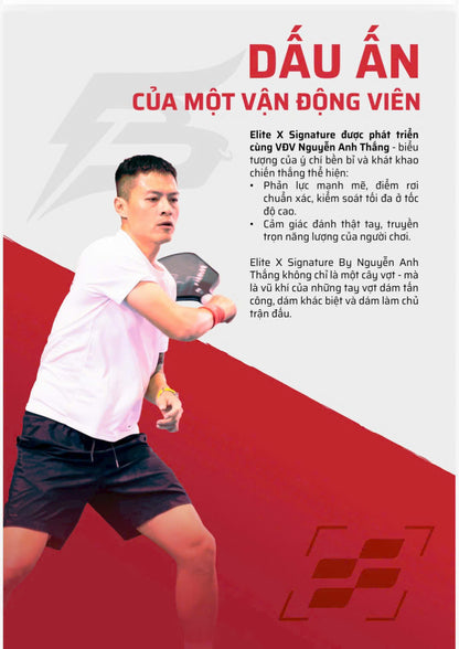 Vợt Pickleball Facolos Elite X Signature - Nguyễn Anh Thắng (Anh Chú) Edition