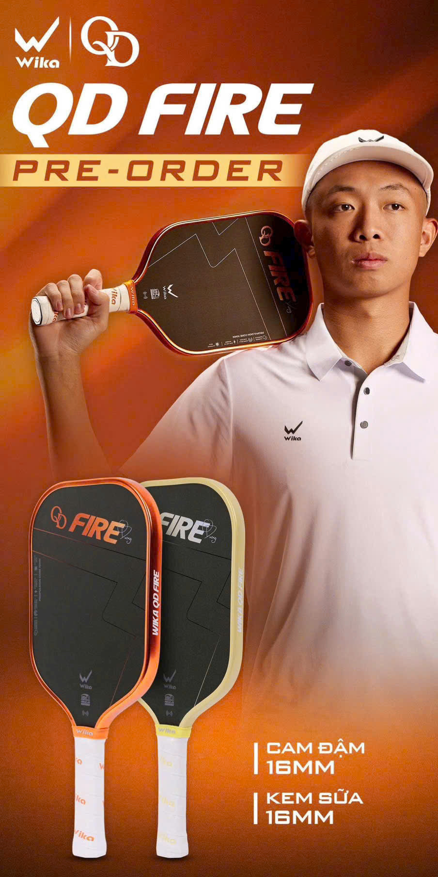 Wika Sports Quang Duong Fire Metallic Edition Pickleball Paddle