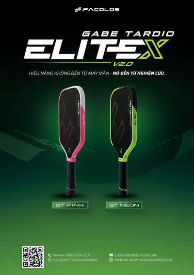 Vợt Pickleball Facolos EliteX v2.0 Gabe Tardio Edition
